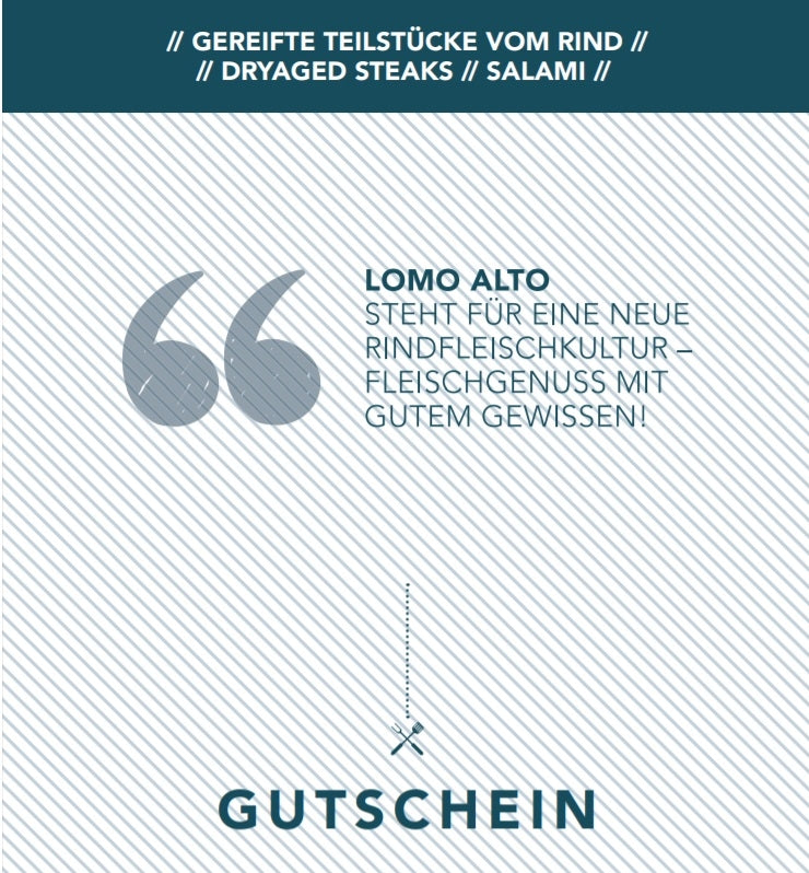 biologisches Fleisch Lomo Alto